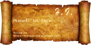 Husvéth Imre névjegykártya