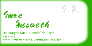 imre husveth business card